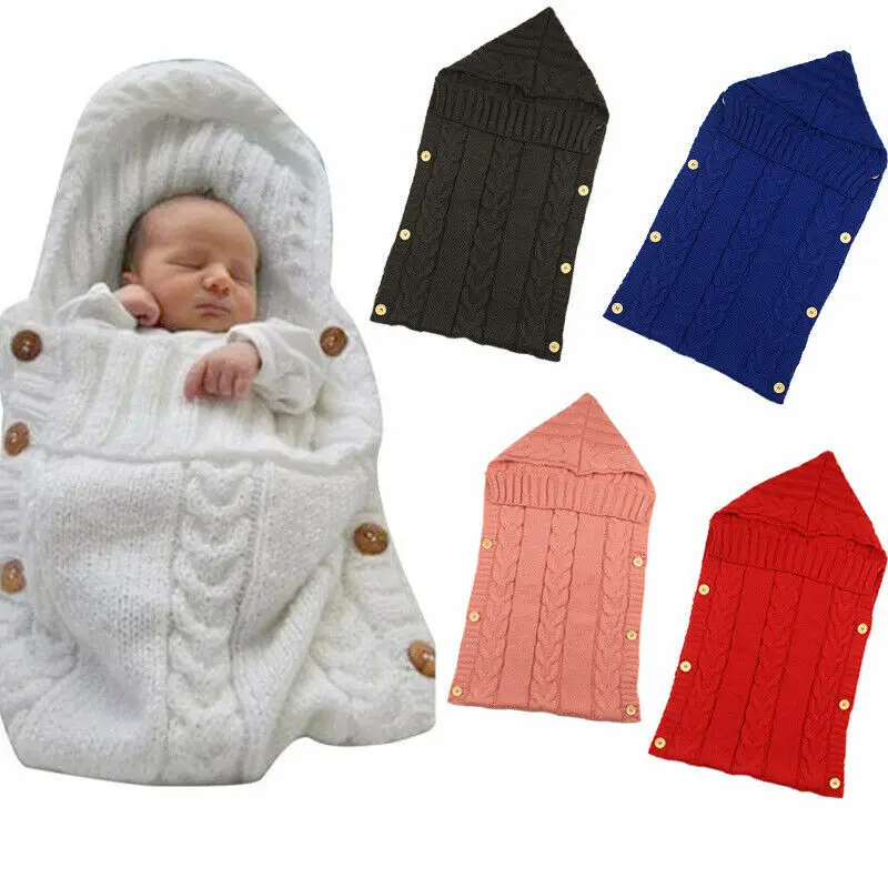 2019 beba Baby Boy Girl deka Вязаное kukičanje dječje pelene papir za pakiranje, vreće za spavanje zimske tople vreće za spavanje s kapuljačom za malu djecu