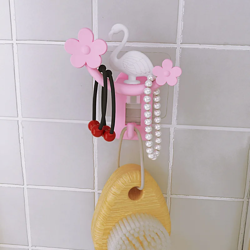 2 komada flamingo cvijet zidna kuka praktičan višenamjenski vrata kuka kreativnost kuhinja kuke kupaonica vješalica kuke za vješanje