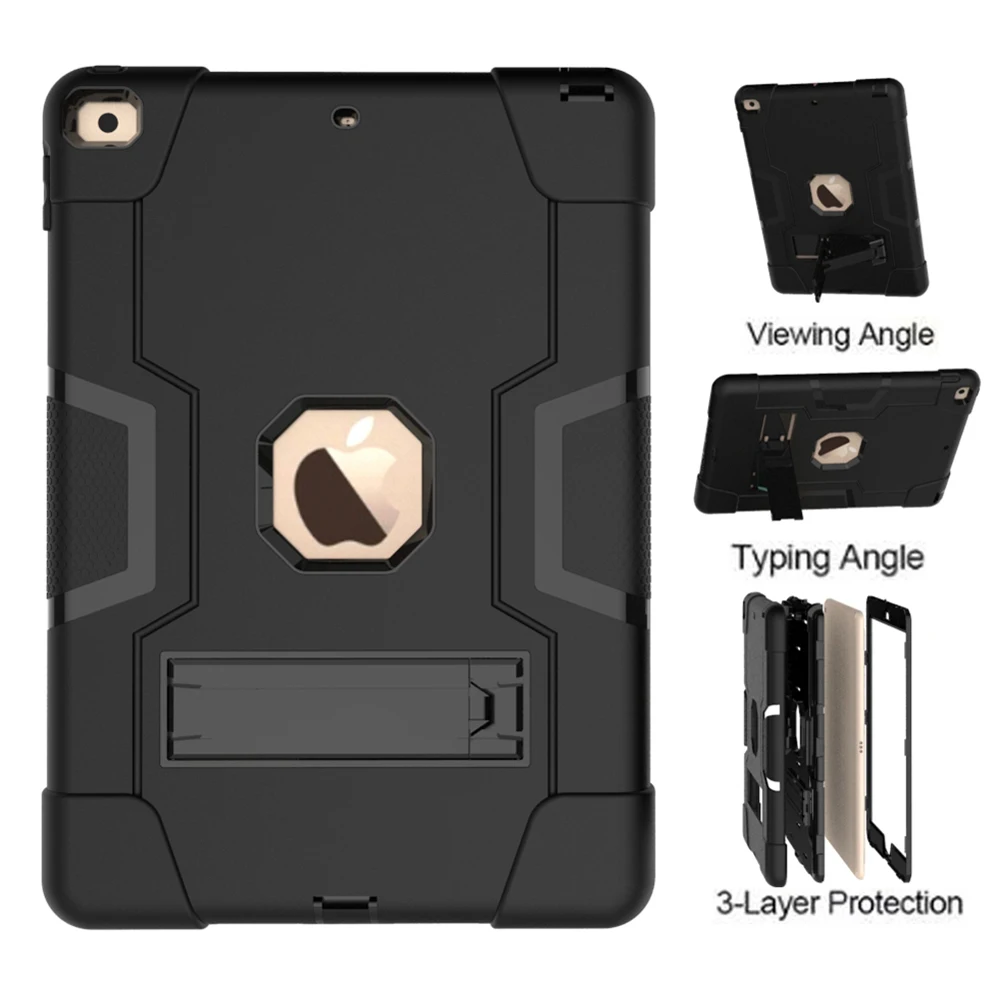 Za iPad 10.2 2019 7th Gen A2197 A2198 A2200 A2232 Case Shockproof Safe Kids PC Silicon Hybrid Stand Full Body Tablet Cover
