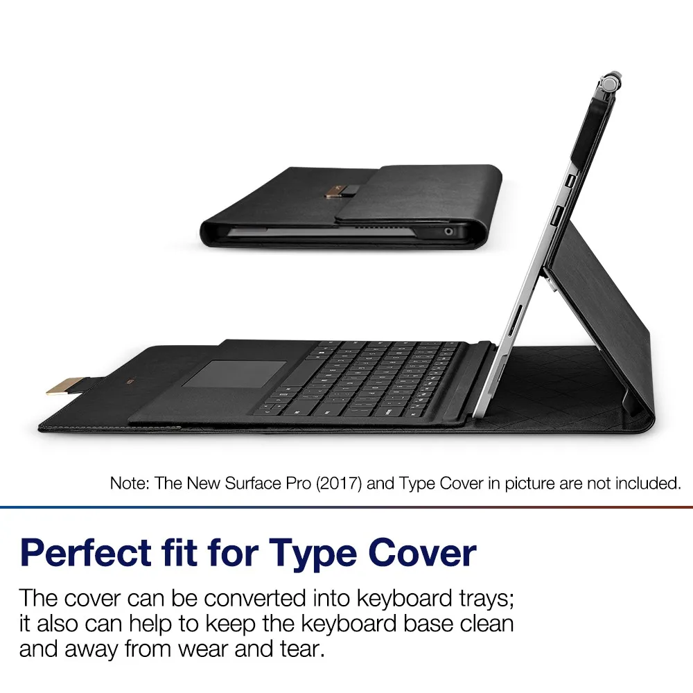 Torbica za Surface Pro 4, ESR Business style PU Leather Sklopivi držač za laptop Folio Stand Case for Surface New pro 5 2017 Notebook