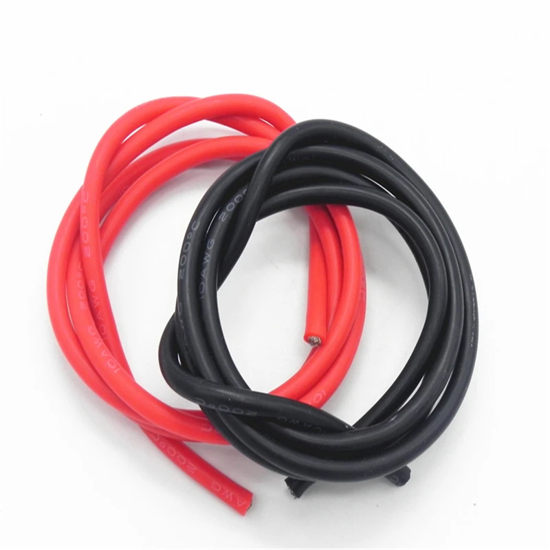 100 metara/rola 14 Kalibar (AWG) je Super mekana i fleksibilna Silikonska guma kabel kabel crno/crvena