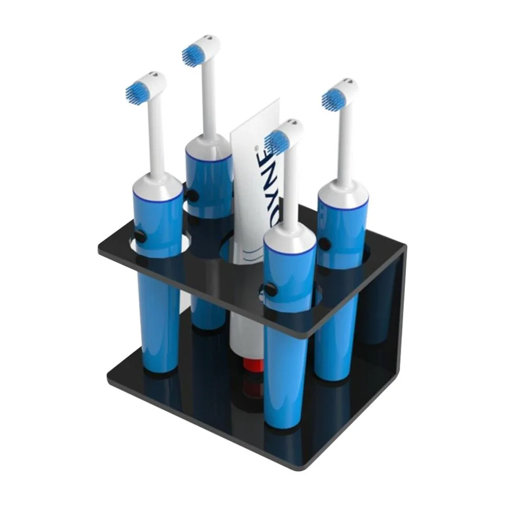Akrilna stola pasta za zube stalak za prtljagu električni olovka za obrve make-up četkica kupaonica držač za pohranu s 4 rupe za zubna četkica